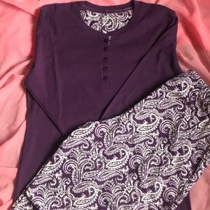 LL.Bean Purple Pajama Set